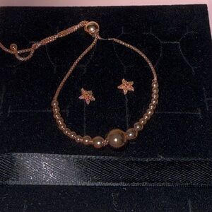 Pandora Rose  Bracelet and Star earring set